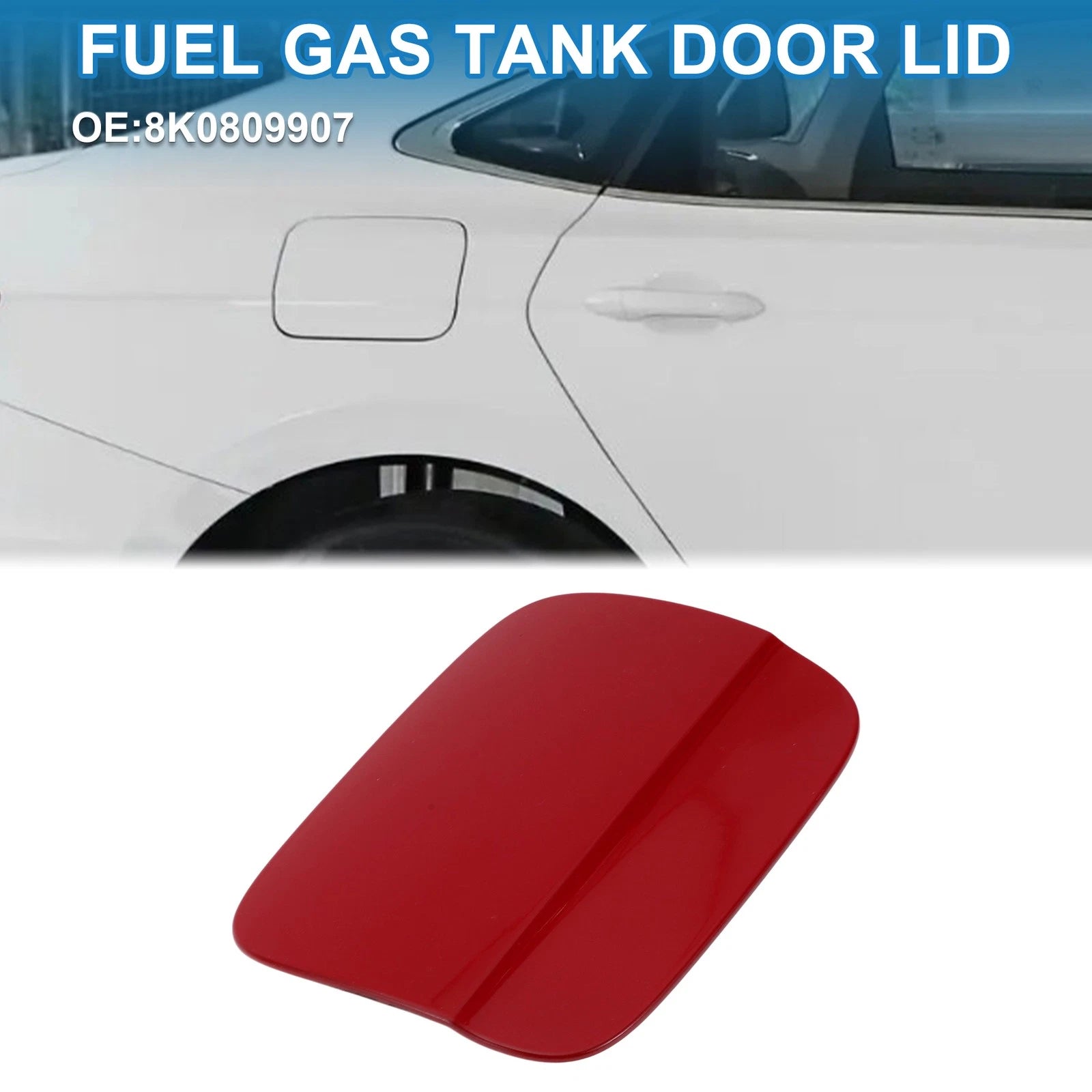 Fuel Tank Door Cap for Audi A4 (2009–2016) Fuel Filler Flap Cover Red