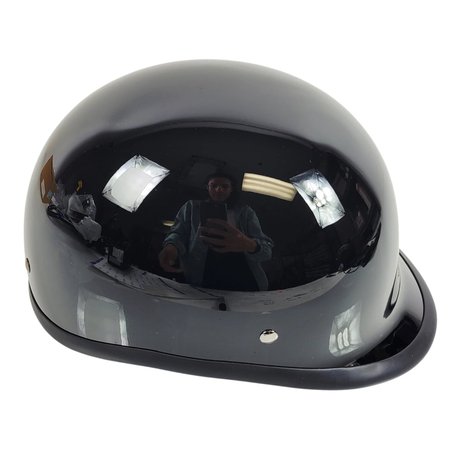 Trooper Motorcycle Helmet for Badass (DOT Certified, Gloss Black, 3XL)