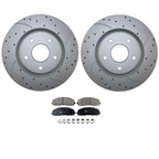 Front Brake Kit 330mm Drilled Rotors TRW Ceramic Pad for Pacifica Journey Routan (2009–2017)
