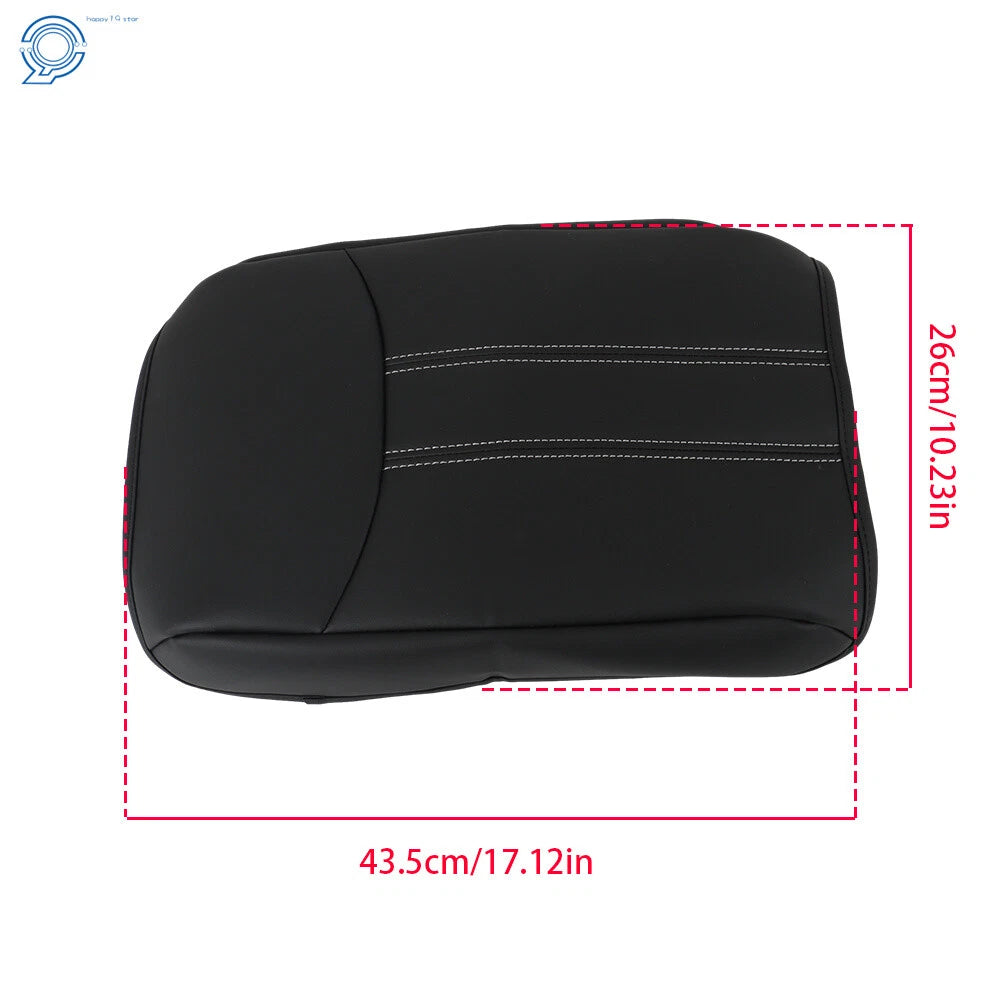 Center Console Pad Armrest Cover for Honda Pilot (2023–2024) Leather Black
