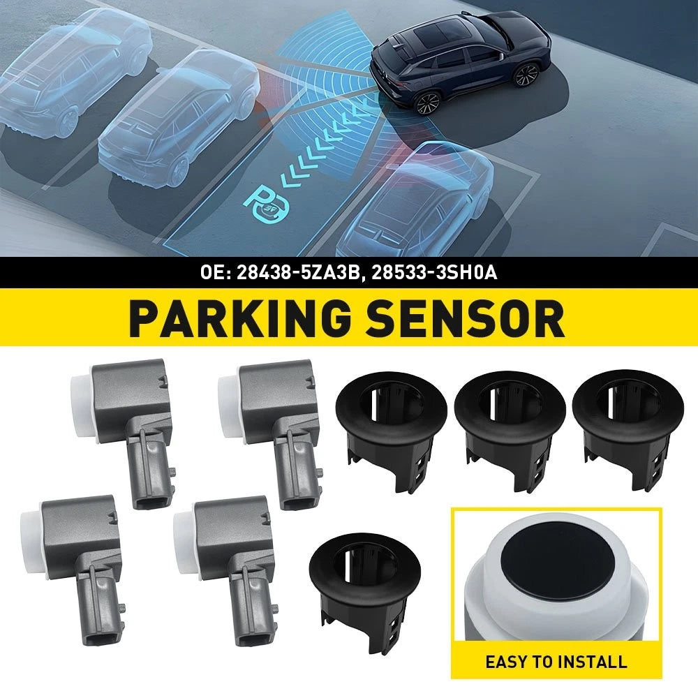 4Pcs Bumper Parking Sensor for Nissan Titan XD (2016–2018) 28438-5ZA3B 28533-3SH0A