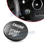 Black Carbon Fiber Engine Start Stop Button Cover for Mercedes B E GLE GLC CLA (2019–2024)