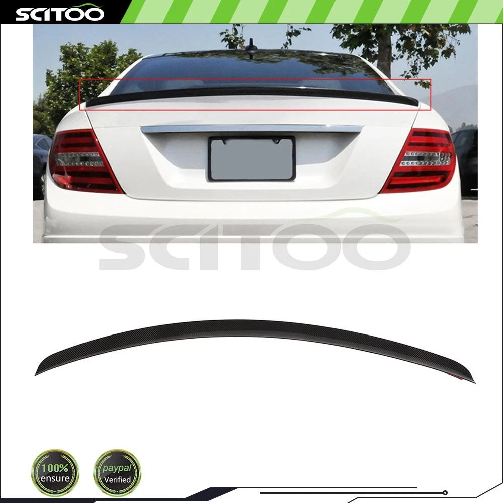 Trunk Spoiler Wing for Mercedes Benz W204 C-Class Sedan (2008–2013) Carbon Fiber