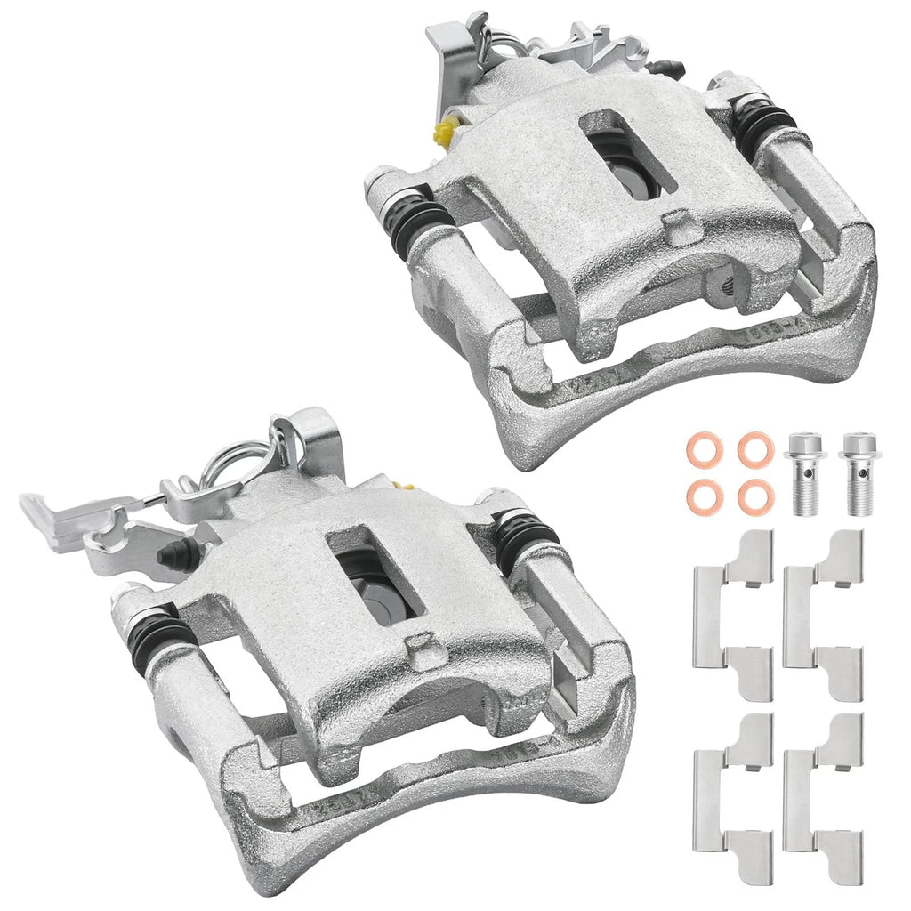 2X Rear Brake Calipers w/ Bracket for Ford Mustang (2007–2014) 3.7L 5.0L 5.4L 5.8L