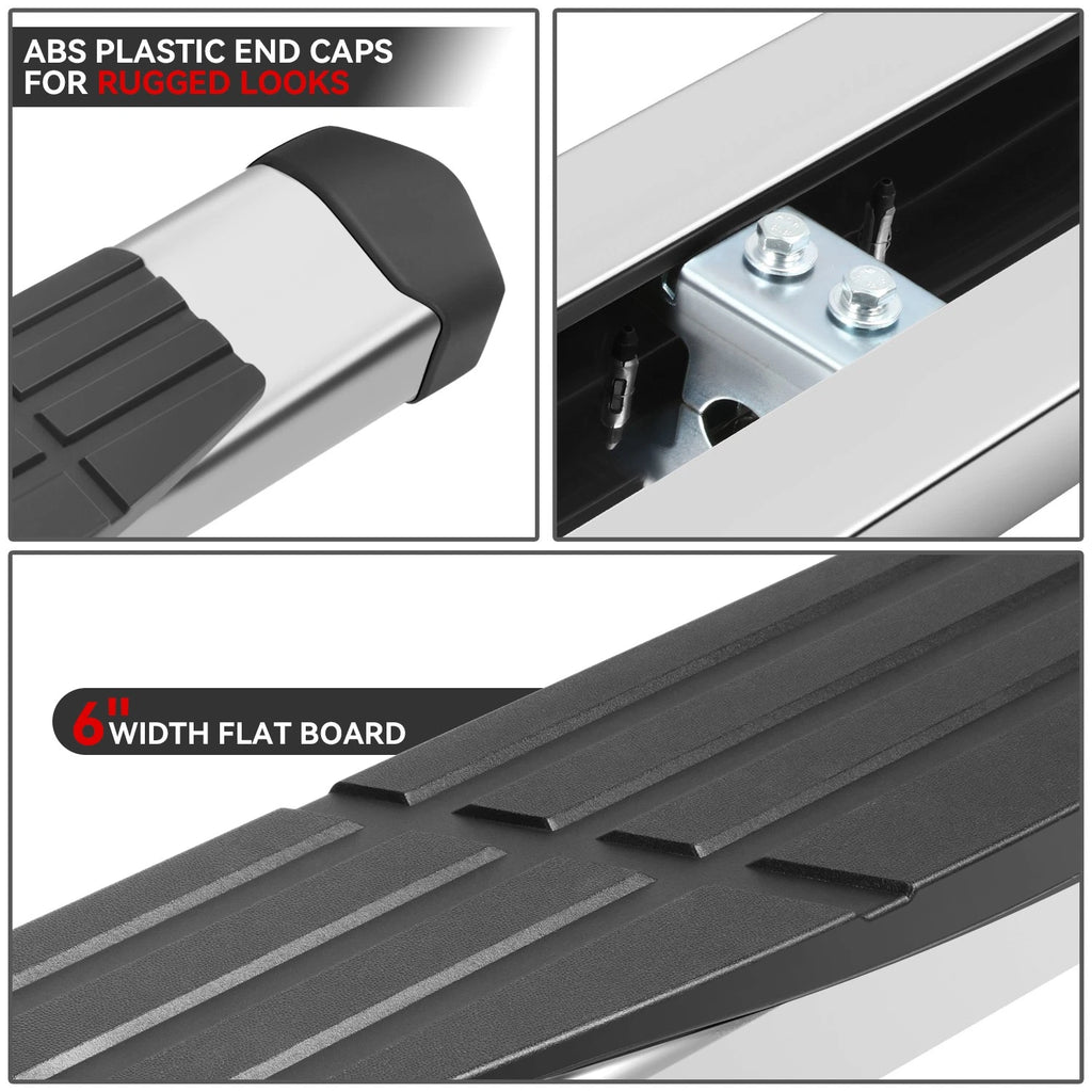 Set of 2 Chrome Running Boards for Toyota Tundra CrewMax (2022–2023)