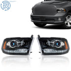 Headlight with LED DRL for Dodge Ram 1500 3500 (2009–2018) Left & Right