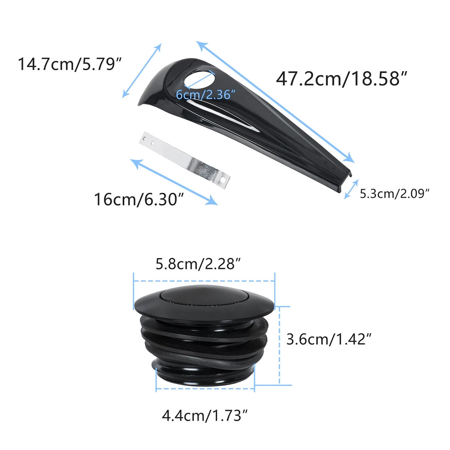 Fuel Console Gas Tank Cap Cover for Harley Electra Road Glide (2008–2023)