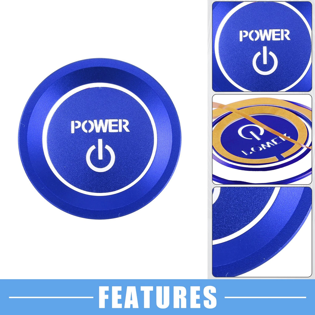 Engine Start Stop Ignition Button Decal for Honda Accord (2018–2022) Aluminum Blue