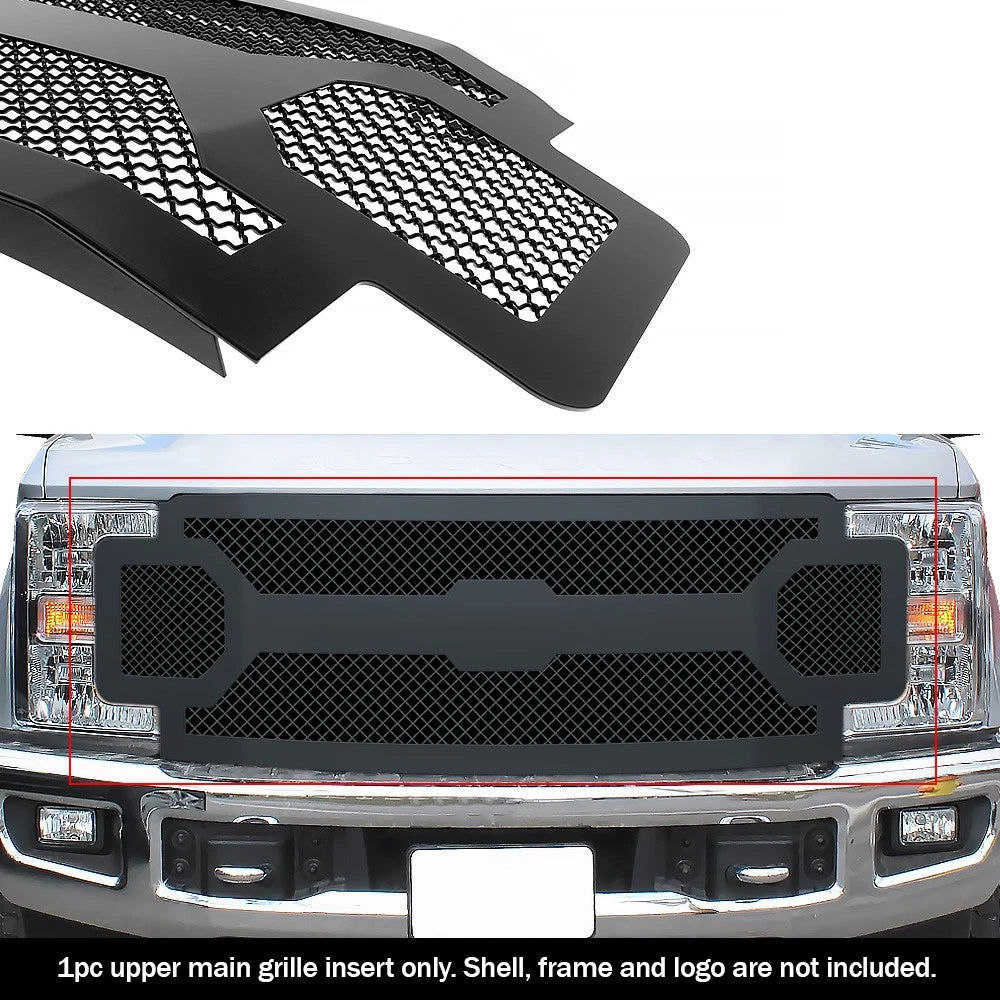 Stainless Black Mesh Grille for Ford F-250/F-350 (2017–2019)