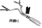 3" Dual Exhaust for Chevy GMC 2500 (2000–2006) - Dual Inlet, Black Tips