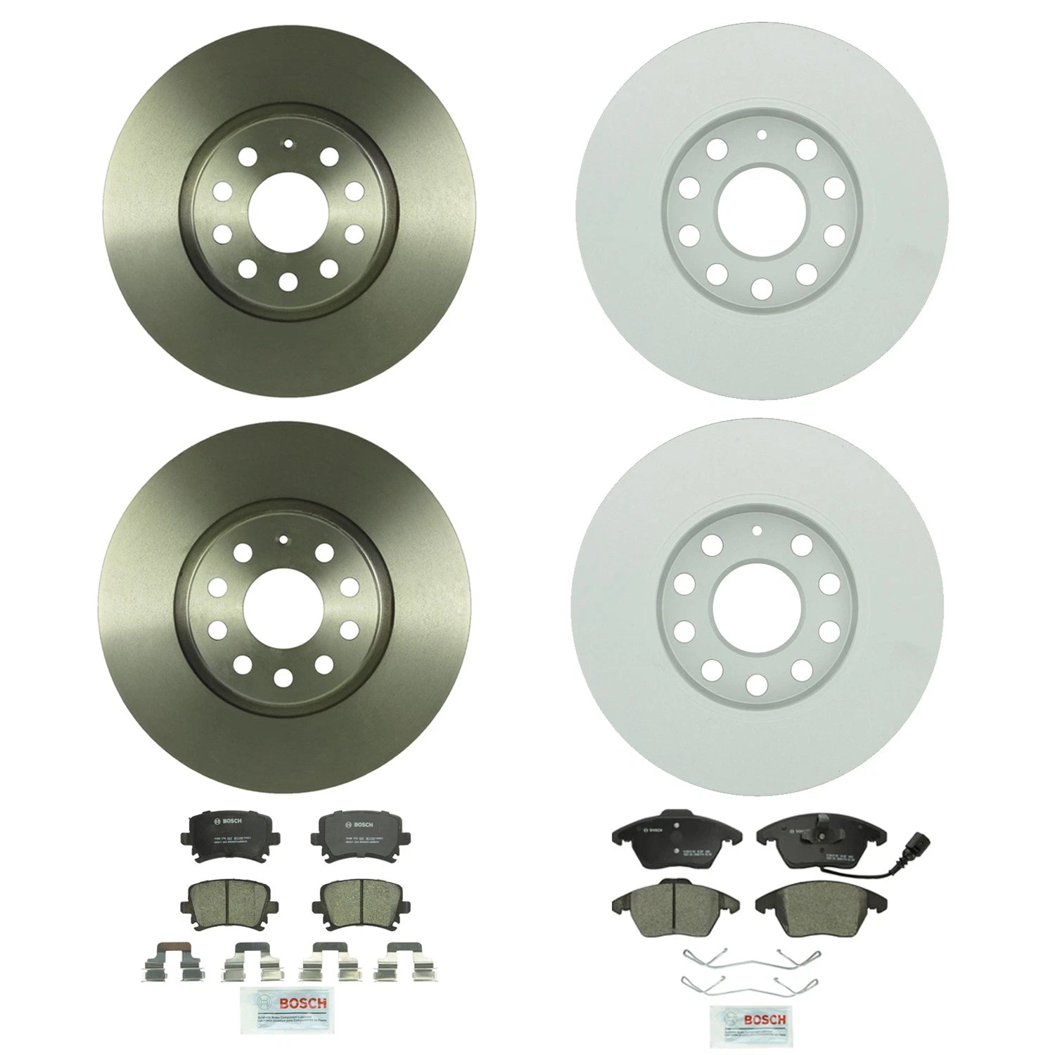 Bosch QuietCast Brake Pad Kit & Rotors for Audi A3, VW Jetta (FWD)
