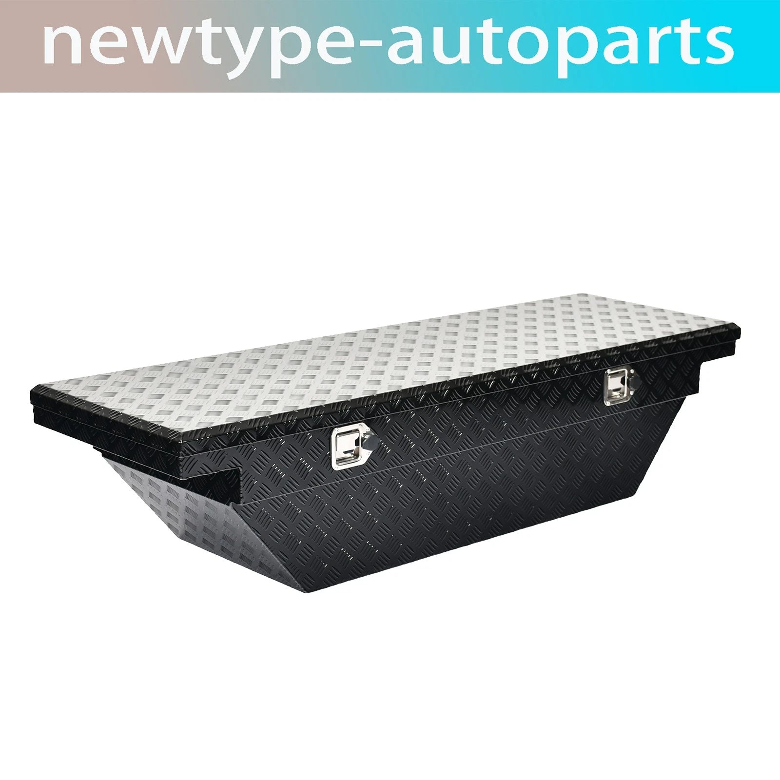 63" Gloss Black Aluminum Side Tool Box for Trucks (Low Profile)