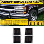 Corner Side Marker Lights for Chevy C/K 1500 2500 (1994–1998) - Smoked