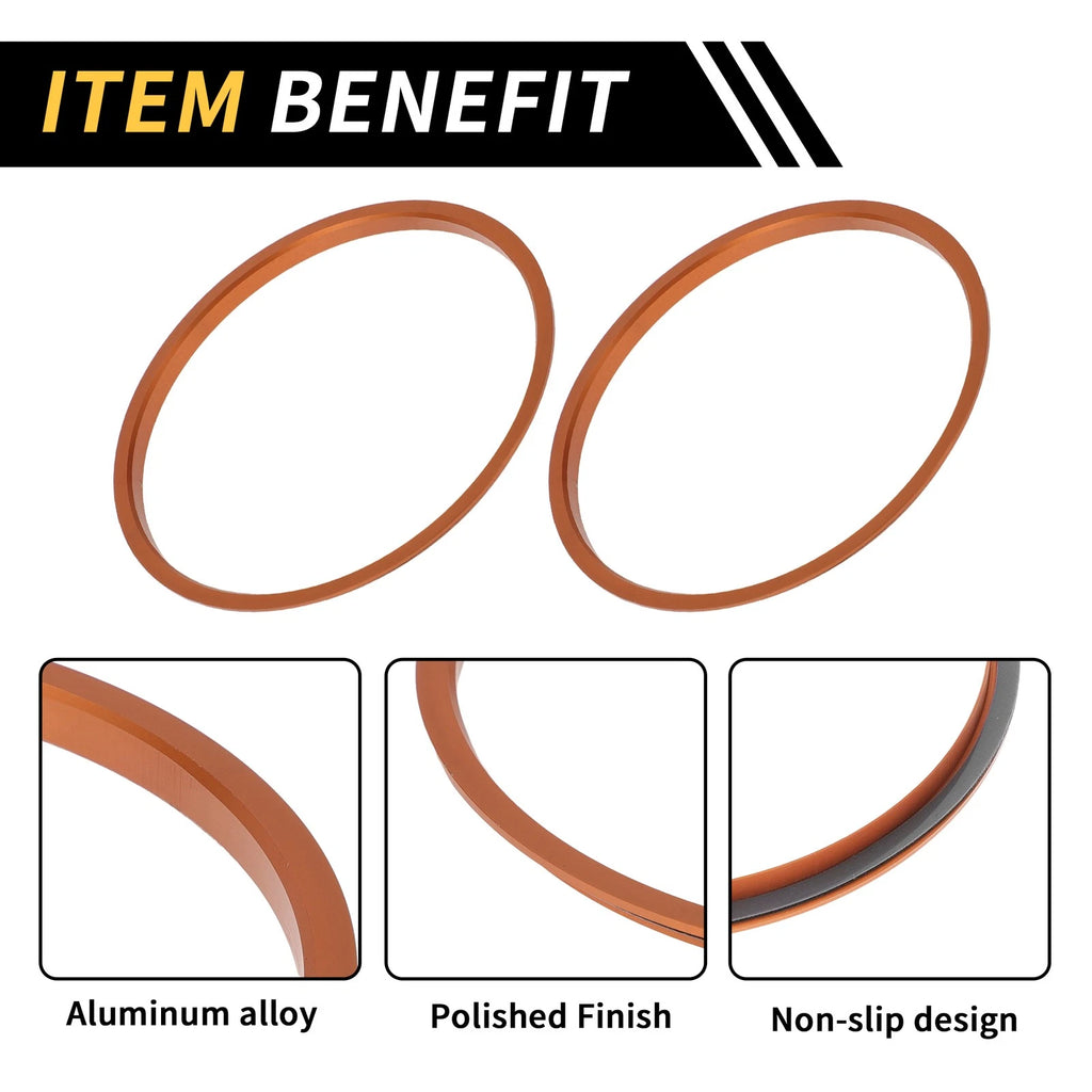 Set of 4 AC Vent Dashboard Decoration Rings for Toyota Tacoma (2016–2021) Orange