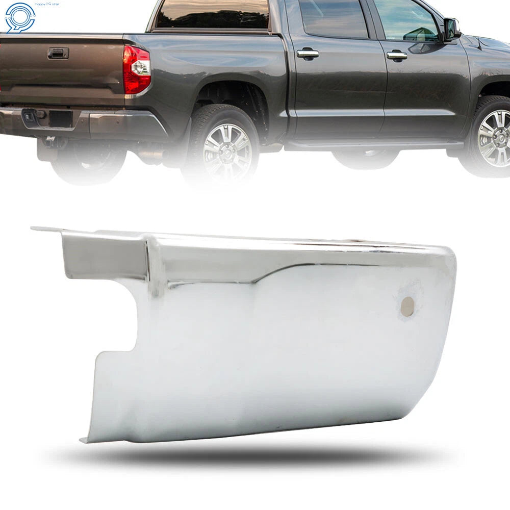 Rear Bumper Ends for Toyota Tundra (2014–2017) with Sensor Holes Chrome
