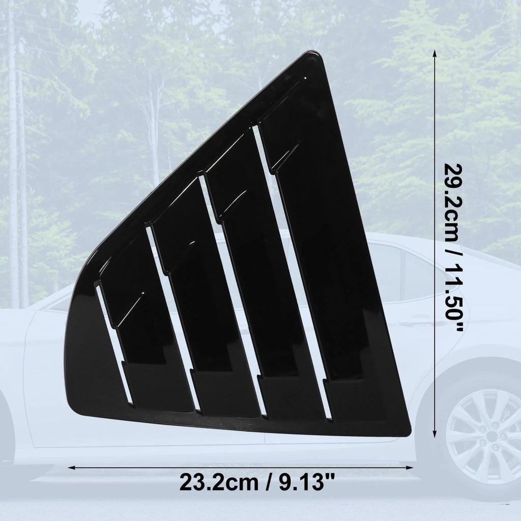 2pcs Glossy Black Rear Side Window Louver Cover for Toyota Camry 