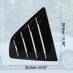 2pcs Glossy Black Rear Side Window Louver Cover for Toyota Camry 