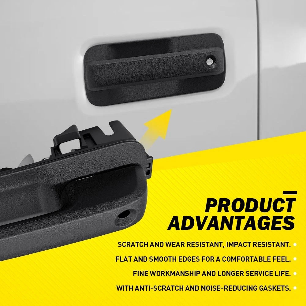 Exterior Door Handle for Ford F-150 (2015–2020) - Front Left, Smooth Black