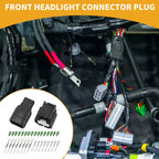 8 Pin Front Headlight Connector Plug for Honda - Male Female Wire Terminal