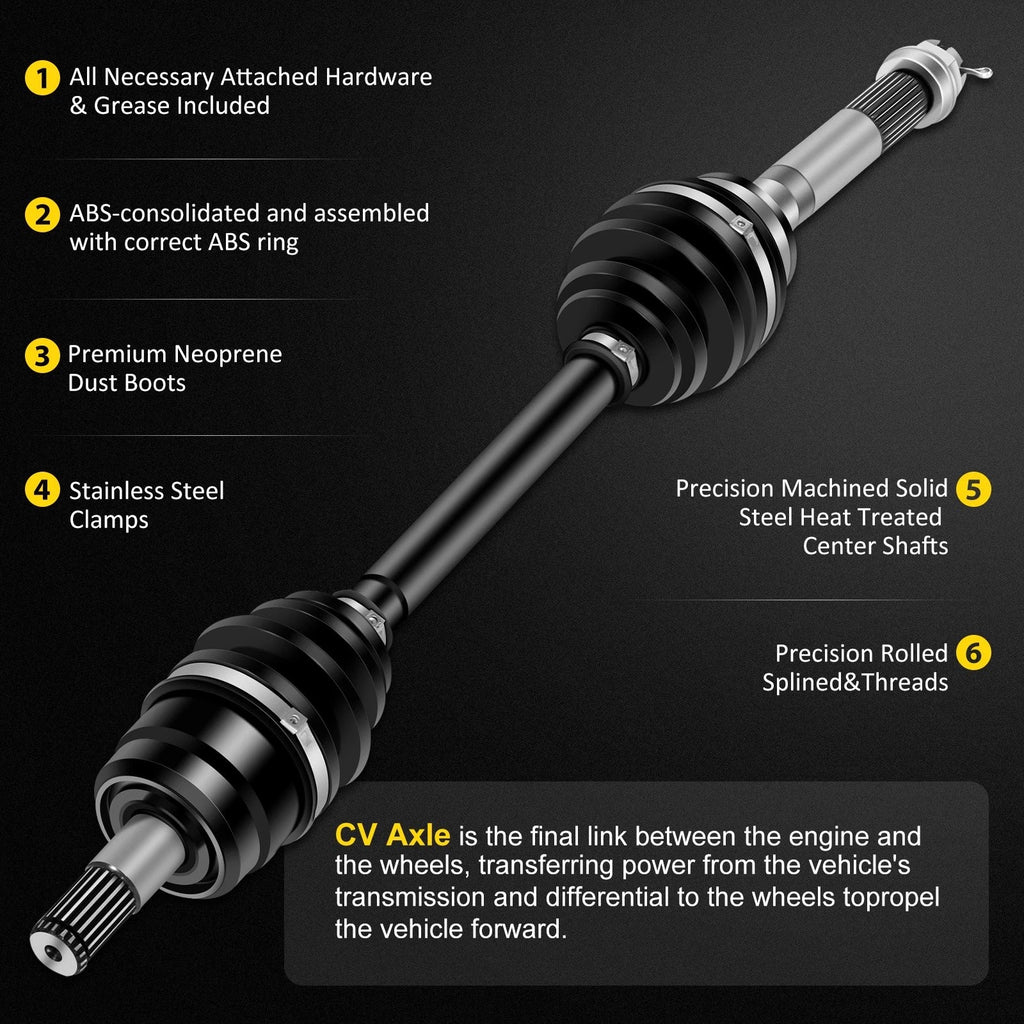 2X Front CV Axle Shaft for Kawasaki Mule 610 (2005–2021)