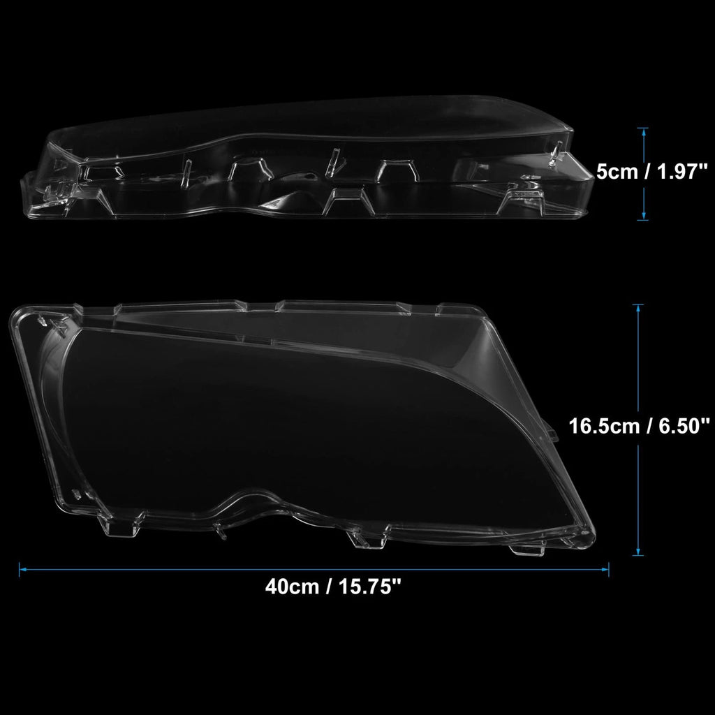 1 Pair Headlight Lens Cover for BMW E46 (1998–2006) 63126924045