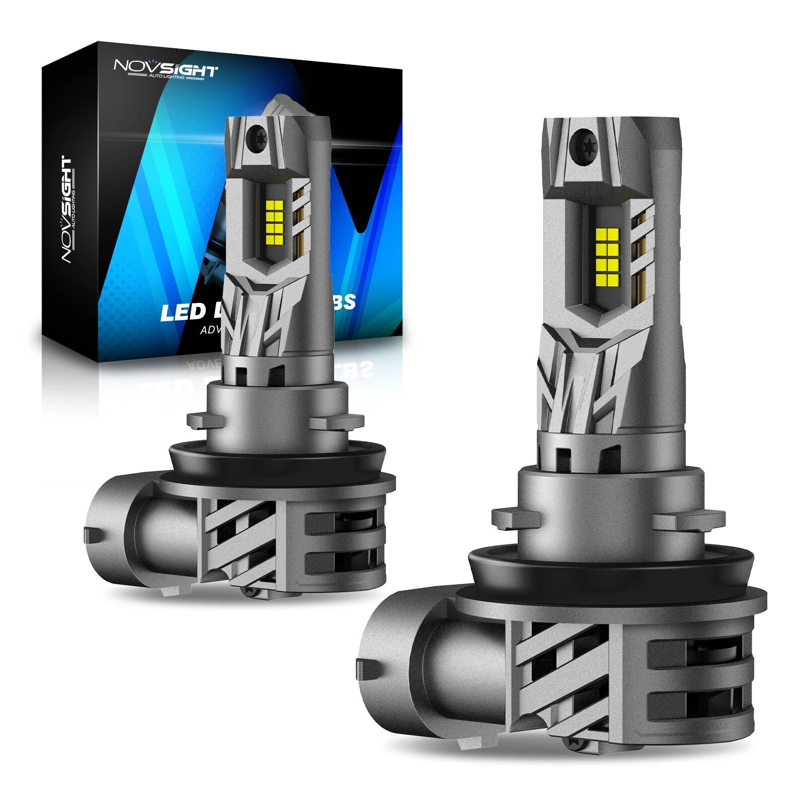 H11 H9 H8 LED Headlight Bulbs Kit for NOVSIGHT (20000LM, 90W, 6500K)