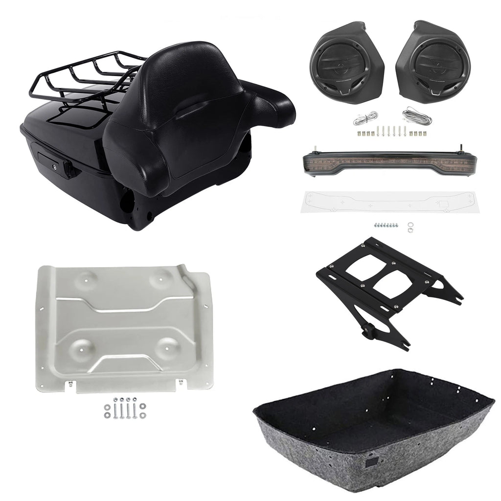 Trunk Luggage Mount Rack Speakers Light Plate for Harley Touring (2014–2026)