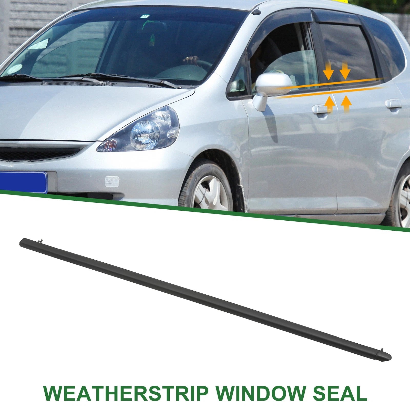 1pc Front Left Weatherstrip Window Seal No. 72450T5HH01 for Honda Fit (2015–2020)
