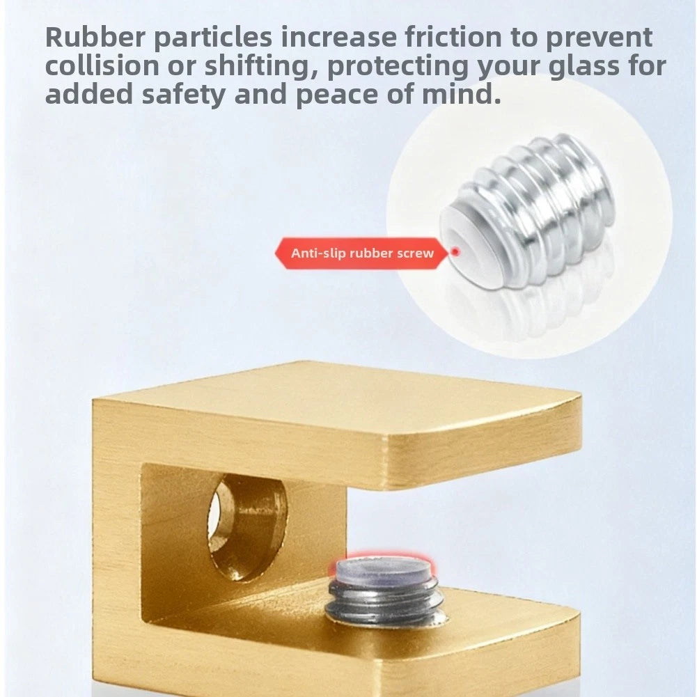 Brass Clamp for Glass Shelves (Commercial Use)