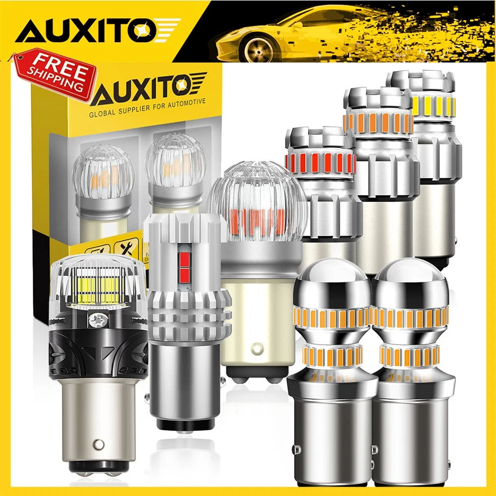 2X LED Tail Stop Brake Light Bulbs for AUXITO BAY15D