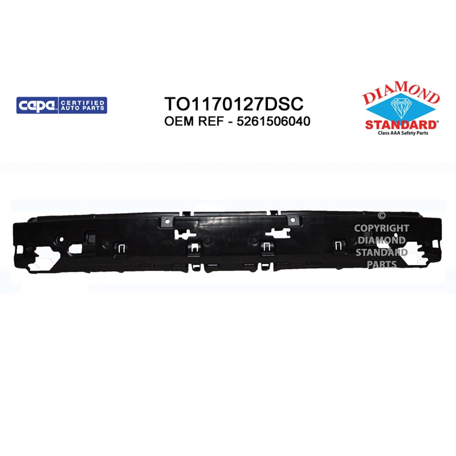 Replacement Polycarbonate/PBT Plastic Rear Bumper Impact Absorber
