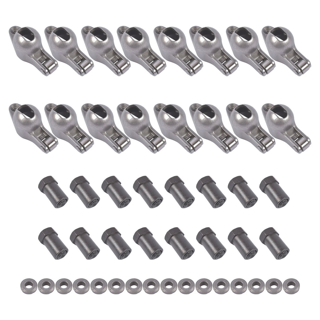 16Pcs Rocker Arms Set for Small Block Chevy SBC (262-400) Roller Tip