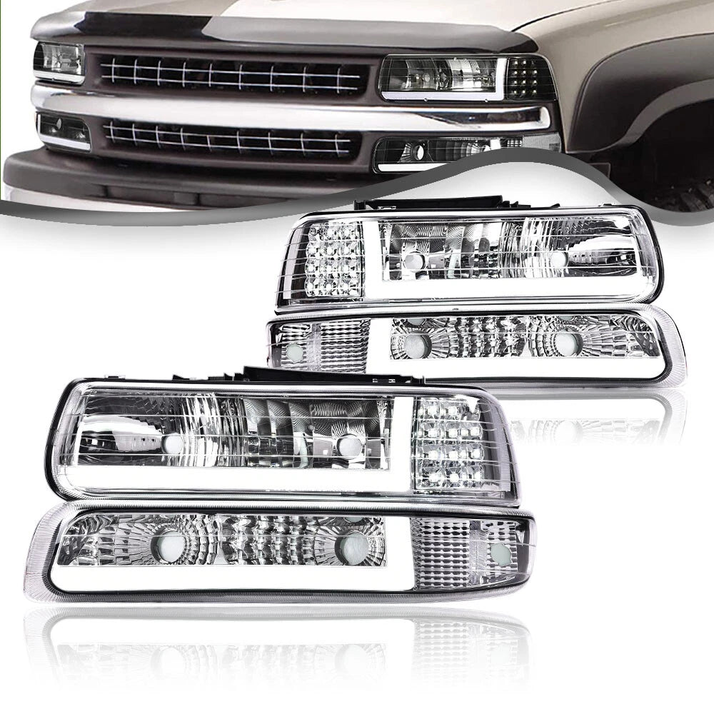 LED DRL Headlight and Bumper Lamps for Chevy Silverado 1500 2500 HD