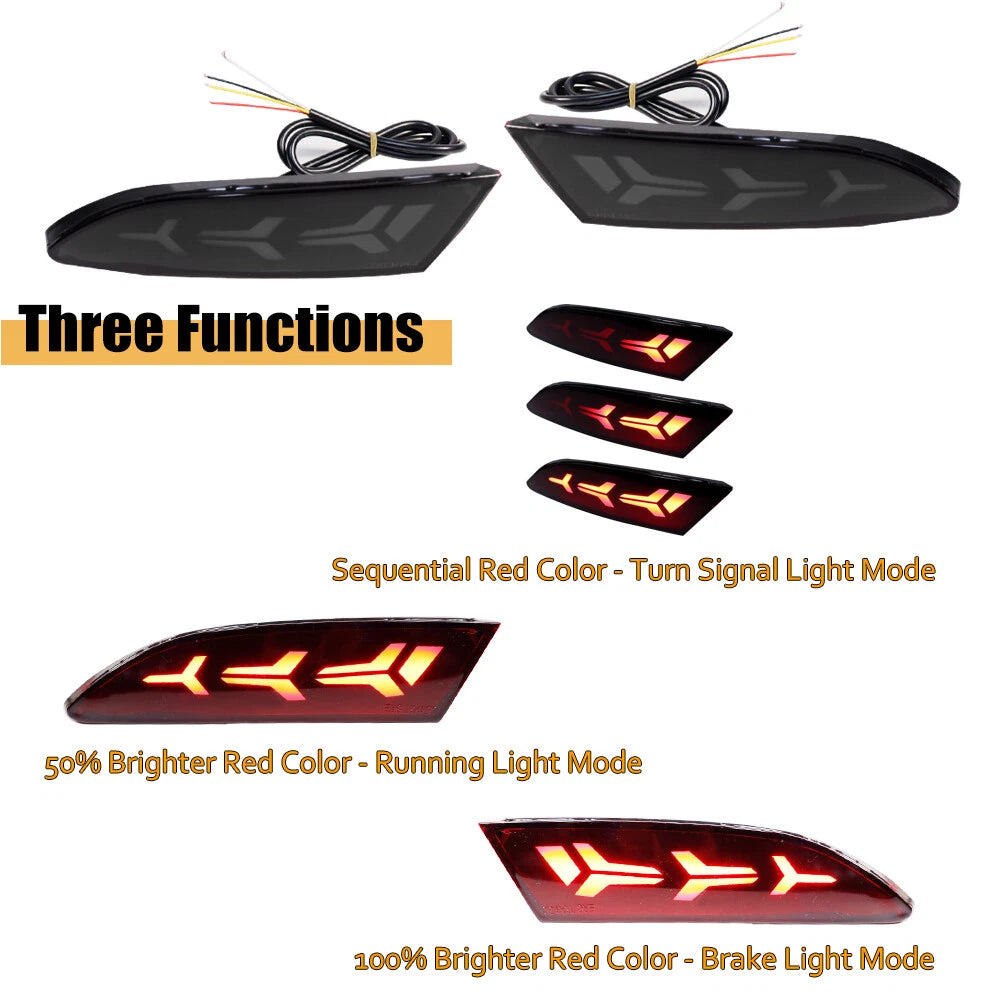 Smoked LED Sequential Tail Signal Lights for Ford Focus (2012–2014)