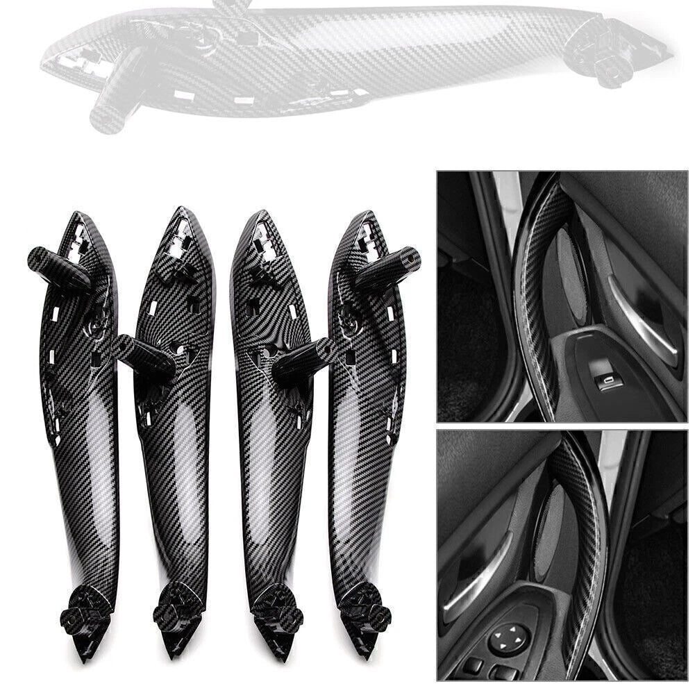 Inner Door Pull Handle Trim Cover Panel for BMW 3 F30 F35 (2012–2019) Carbon Fiber