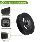 Engine Harmonic Balancer Crank Pulley for Pontiac Vibe (2003–2010) 1347022041 Steel Black