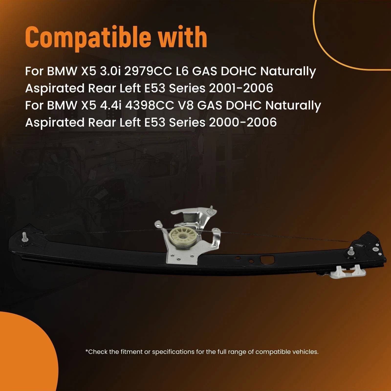 Power Window Regulator for BMW X5 E53 (2000–2006) 51357125059