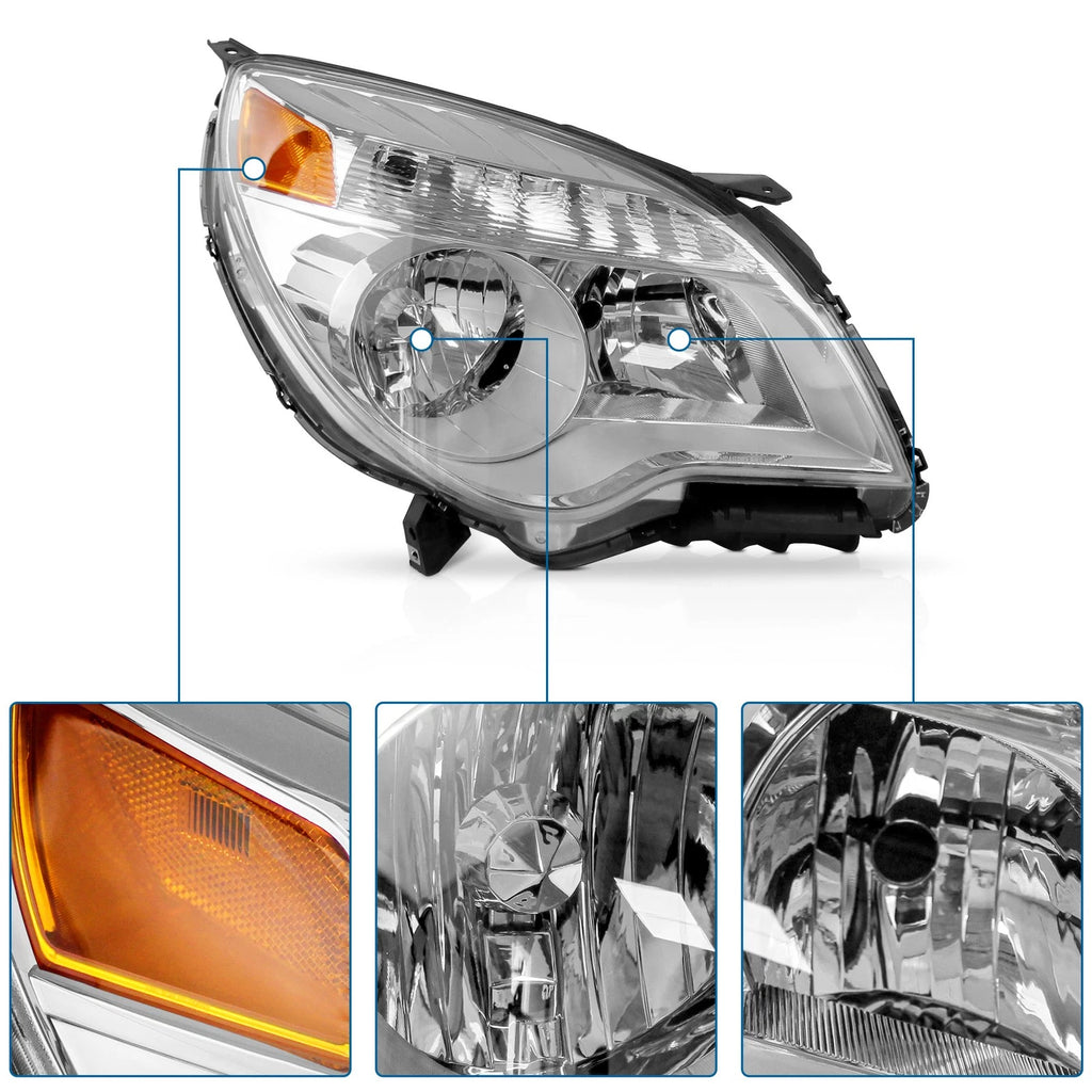 Pair Headlights for Chevrolet Equinox (2010-2015)