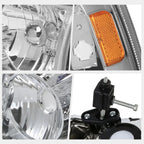 Chrome Housing Headlight & Amber Side Corner Lamp Pair for Ford Ranger (2001–2011)
