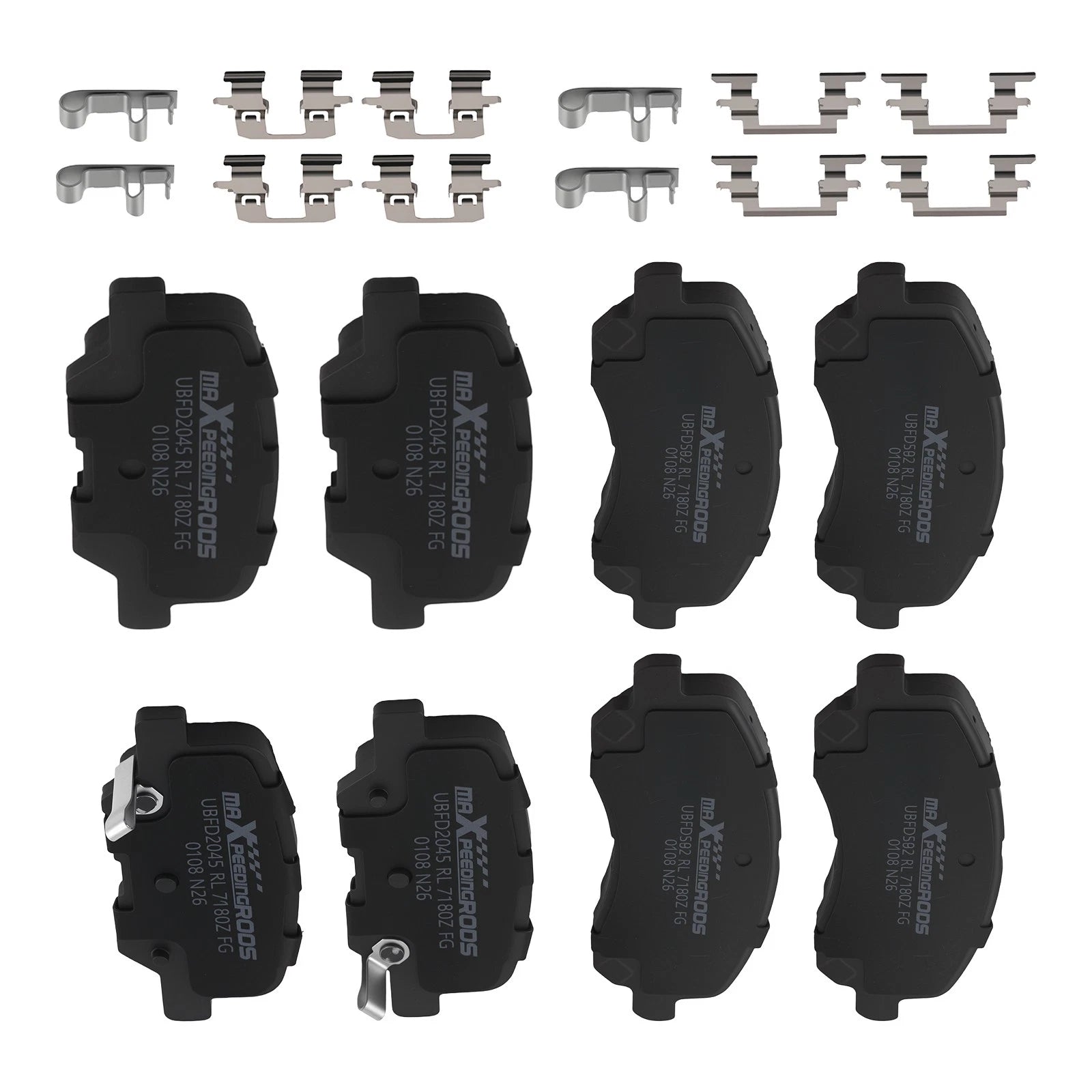 Set of 4 Ceramic Brake Pads for Mitsubishi Outlander (2014–2019) D1679 D866