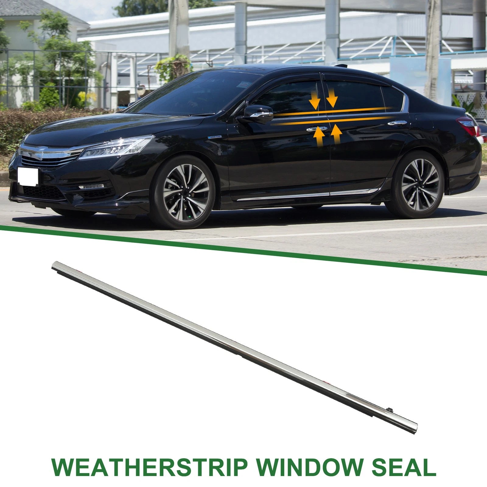 1pc Front Right Weatherstrip Window Seal No. 72410T2AA01 for Honda Accord (2013–2017)