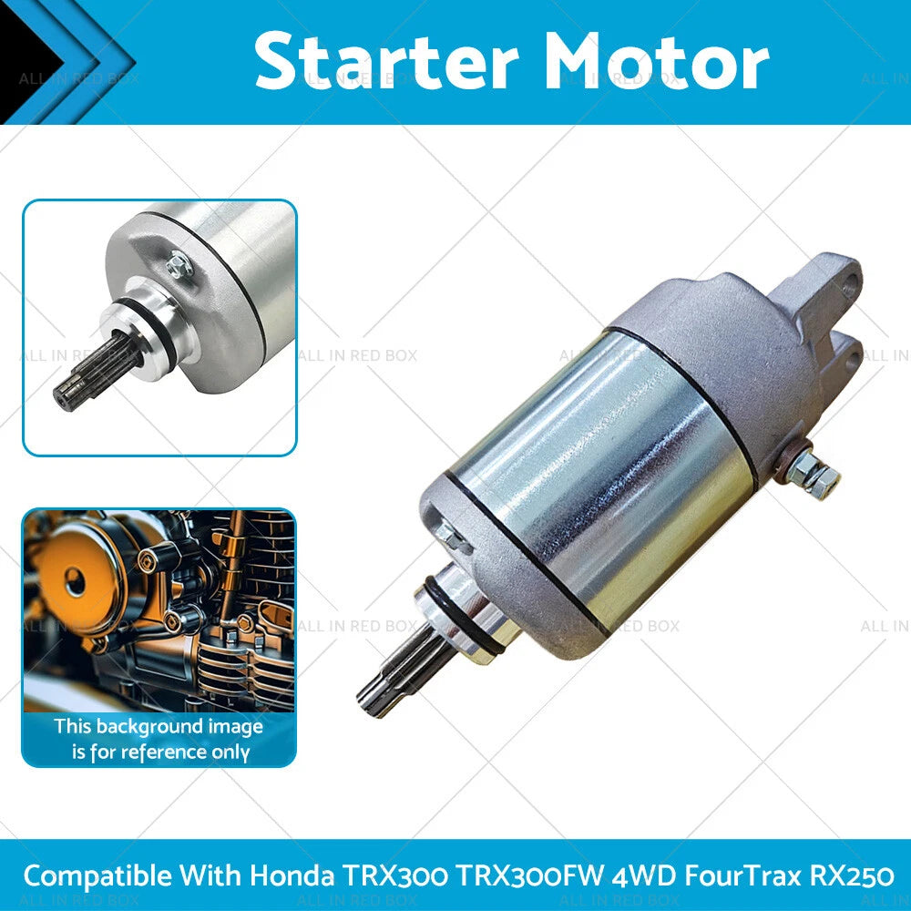 Starter Motor for Honda TRX300 FW 4WD FourTrax (1988–2000) RX250 (1987)