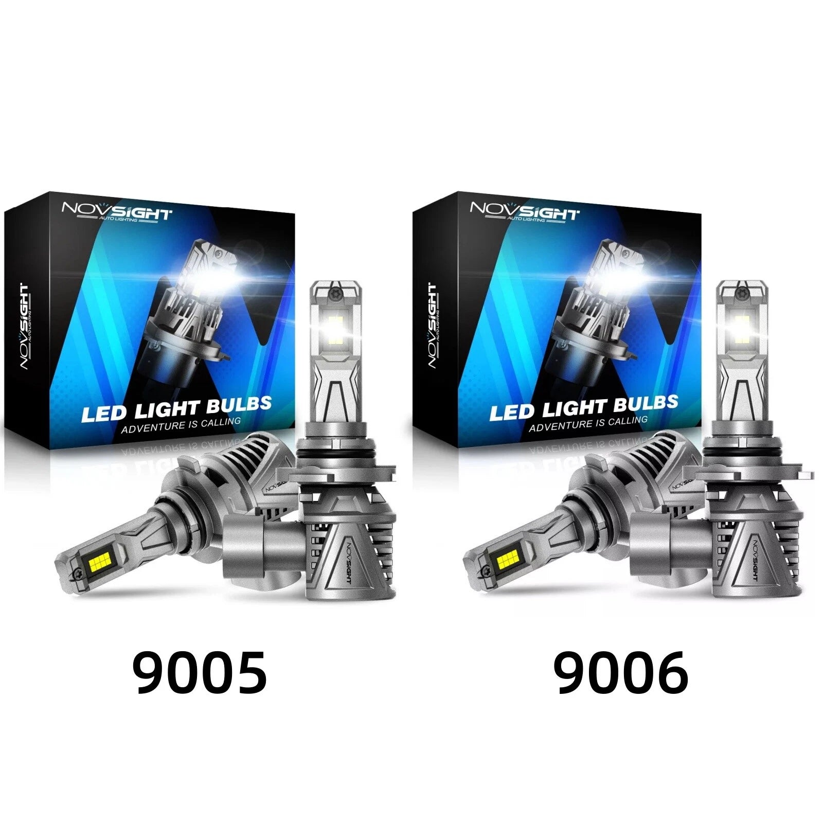 2X NOVSIGHT 9005 HB3 / 9006 HB4 LED Headlights Kit 6500K High Low Beam
