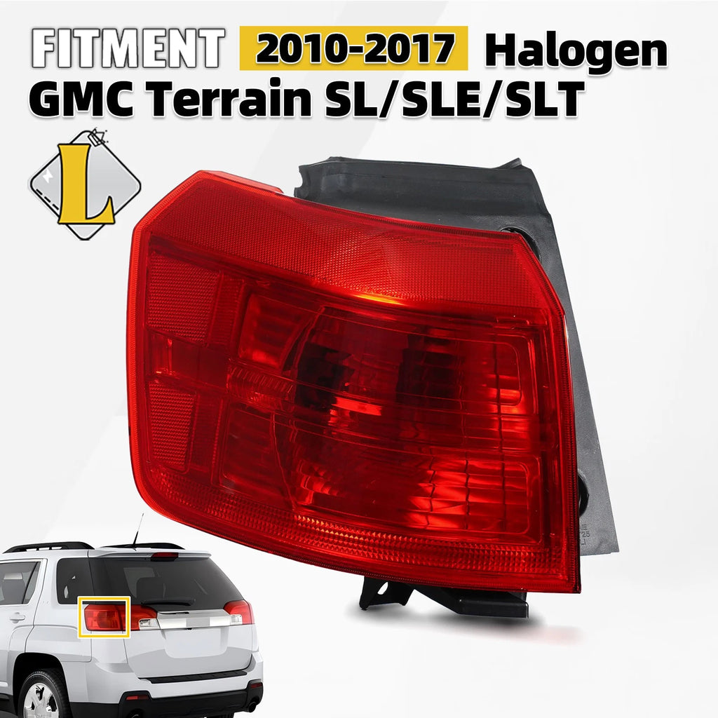 Halogen Tail Light for GMC Terrain (2010–2017) Outer Left Driver W/Bulb