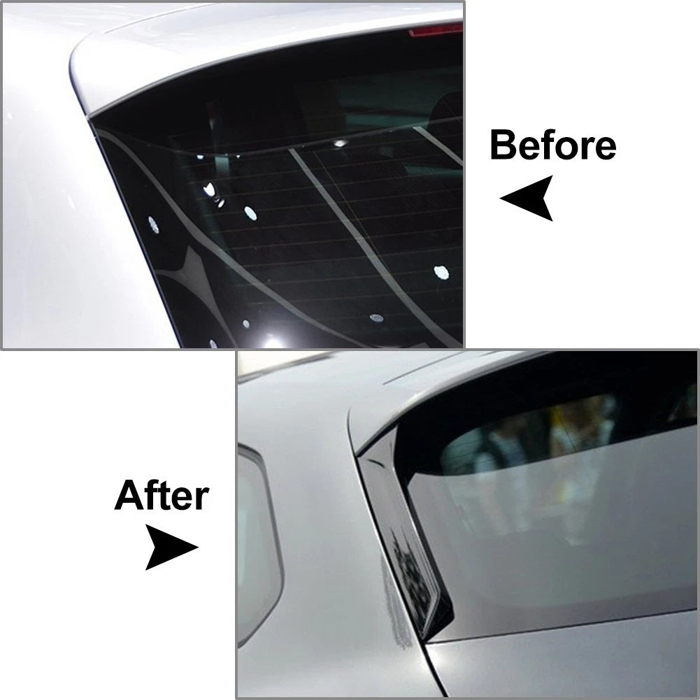 Carbon Fiber Look Rear Window Spoiler Side Wing Cover for SEAT Leon (2013–2019)