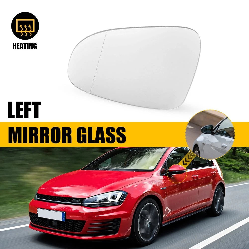 Heated Mirror Glass Panel for Volkswagen Golf (2010–2012) LH Driver Side