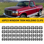 40 Windshield Rear Trim Window Molding Clips for Ford (1964–1993)