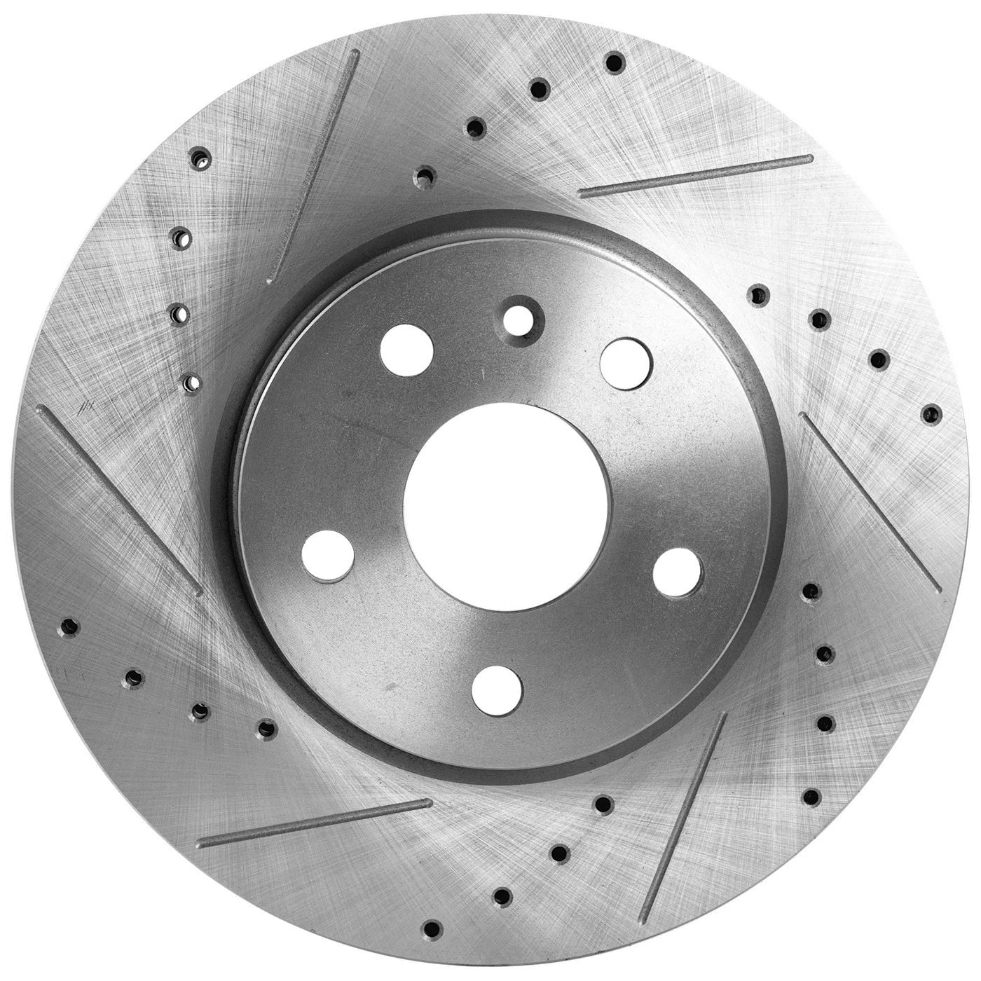 Brake Disc and Pad Kit for Buick Regal (2014–2017) Cross-drilled Slotted Front