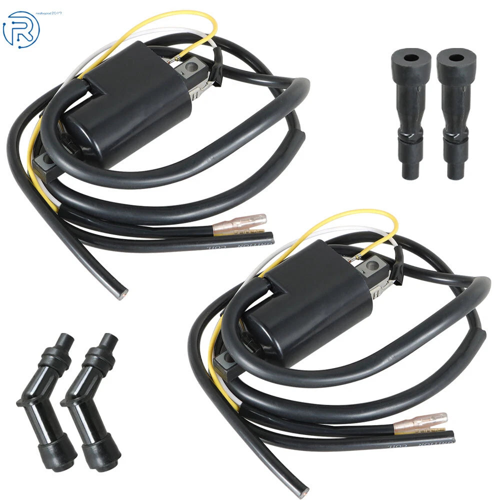 Set of 2 Ignition Coils Spark Plug Caps for Honda CB750K (1975–1978)