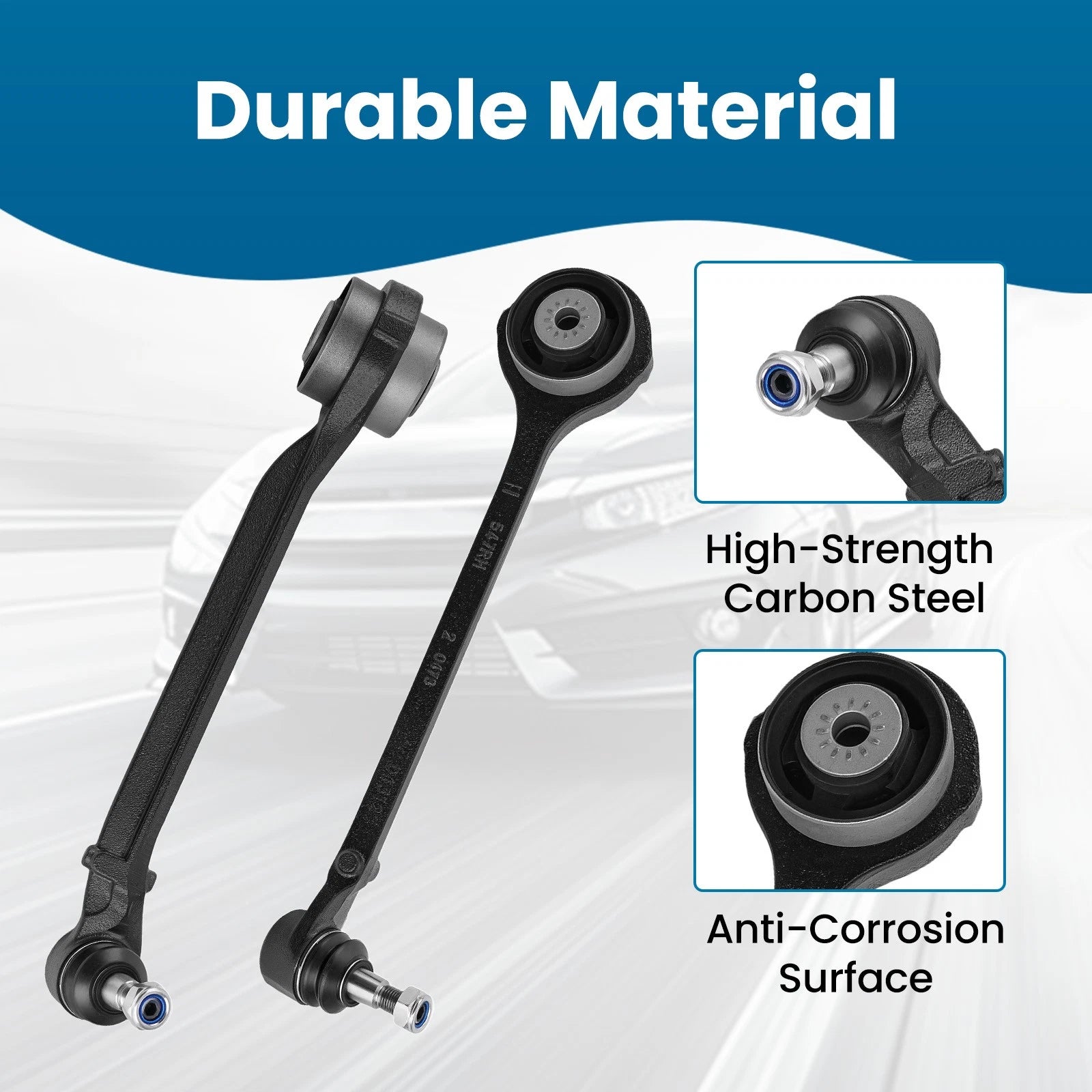 2Pcs Front Lower Control Arms w/ Ball Joints for Chrysler 300 (2005–2023) RWD